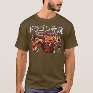 Camiseta Dragón japonés templo de Japón Ilustracion