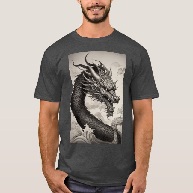 Camiseta Dragón Japonesa Majestuosa (Anverso)