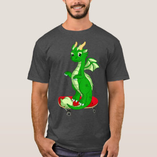 Camiseta Dragon Jugando A Skateboard Funny Good Dragon Skat
