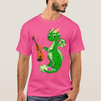 Camiseta Dragón Jugando A Violín Gracioso Buen Dragón Violi