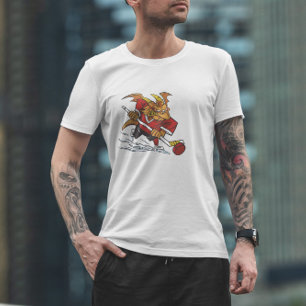 Camiseta Dragón jugando al deporte del hockey