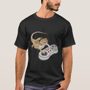 Camiseta Dragón Jugando Videojuego Reptiles Pagona Gamers