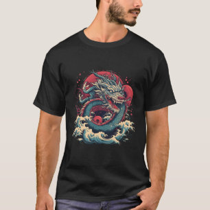Camiseta Dragon Kanagawa Chino Tradicional Japonés El G