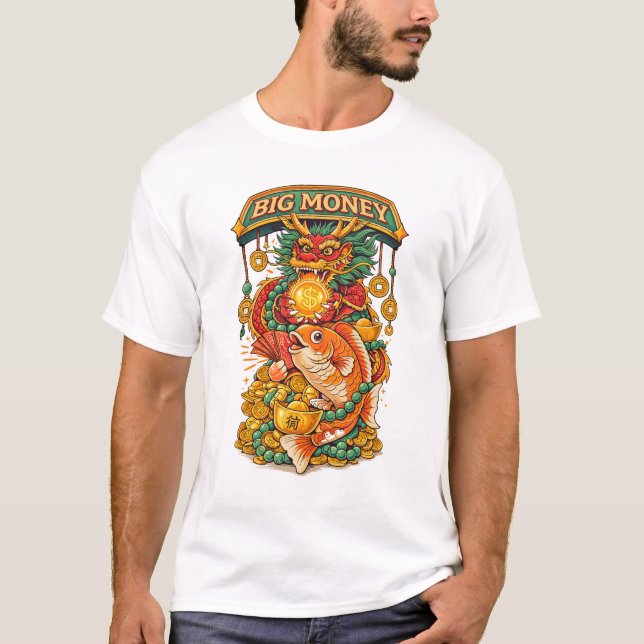 Camiseta Dragón Koi de la Prosperidad (Anverso)