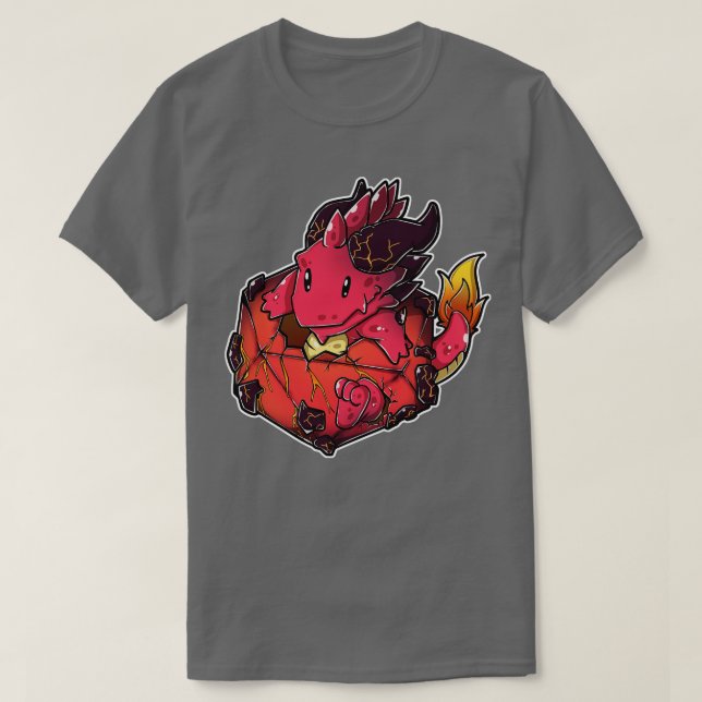 Camiseta Dragón Lava Bebé (Diseño del anverso)