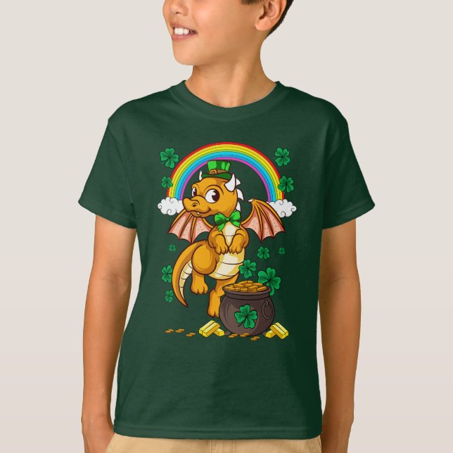 Camiseta Dragon Leprechaun St Patrics Día Irlandés (Anverso)