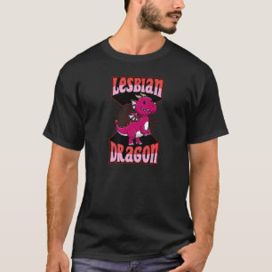 Camiseta Dragón Lesbiano Lgbtq Mítico Orgullo Lesbiano Gay 