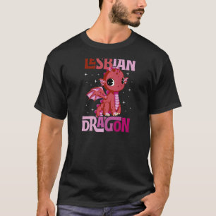 Camiseta Dragón Lesbiano Magia Majestic Cute Lgbtq Orgullo 