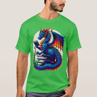 Camiseta Dragón leyendo un libro Bookworm Lover 1