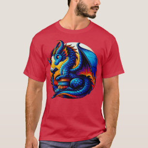 Camiseta Dragón leyendo un libro Bookworm Lover 2