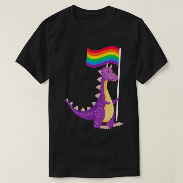 Camiseta Dragón LGBT bandera LGBTQ CSD dragón de orgullo ga (Diseño del anverso)