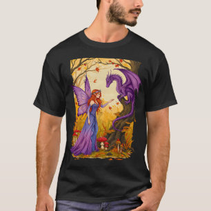 Camiseta Dragón lindo en una seta