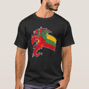Camiseta Dragón lituano épico orgulloso de la bandera de Li