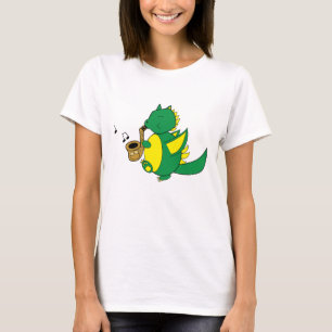 Camiseta Dragon Marching Saxophone Music Notes
