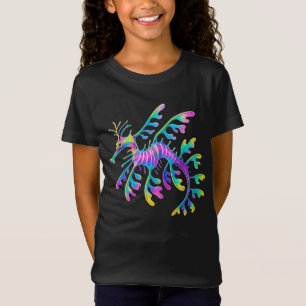 Camiseta Dragón Marino de Neón – Arte Oceánico Surrealista