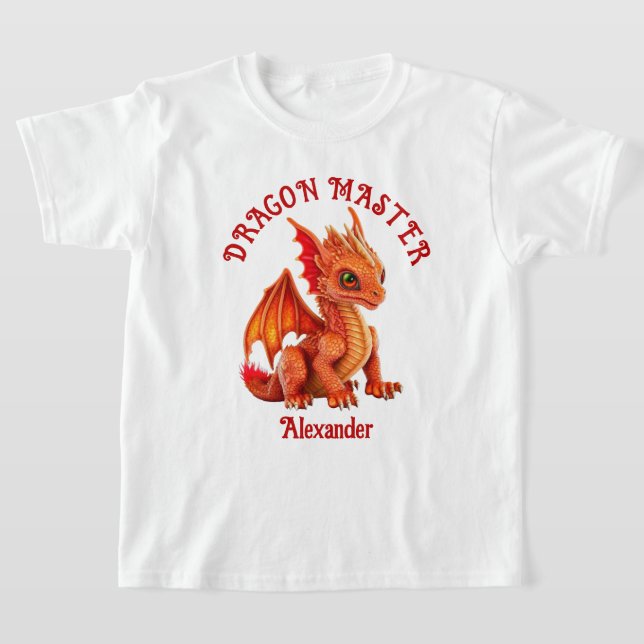 Camiseta Dragon Master 3D Naranja Dragon Personaliza (Distribución)