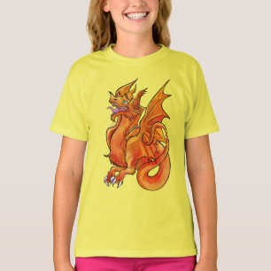 Camiseta Dragón medieval de fuego Wyvern
