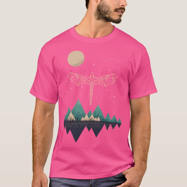 Camiseta Dragón místico - Dragón geométrico (Anverso)