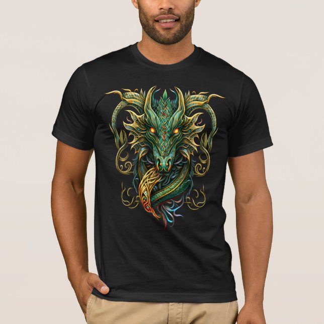 Camiseta Dragón místico gótico de The Guardian (Anverso)