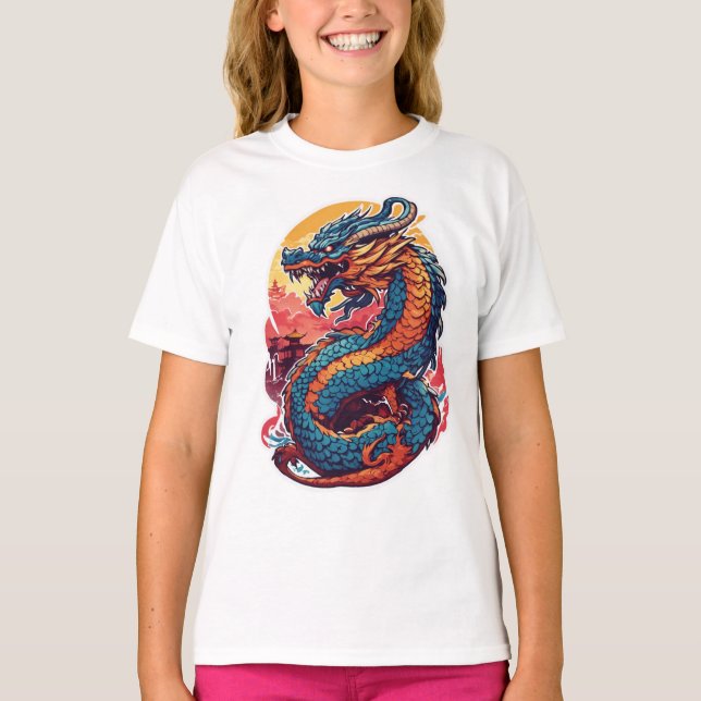 Camiseta Dragón mítico majestuoso (Anverso)