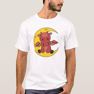 Camiseta Dragon Moon Buenas Noches Dragon Fantasía