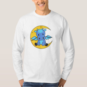 Camiseta Dragon Moon Buenas Noches Dragon Fantasía
