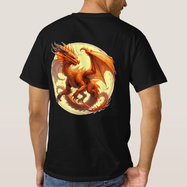 Camiseta Dragón Naranja (Reverso)