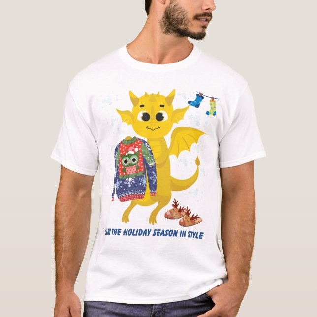 Camiseta dragón navidad (Anverso)