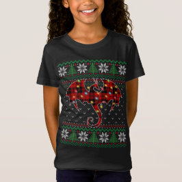 Camiseta Dragon Navidades suéteres feos iluminan dragón