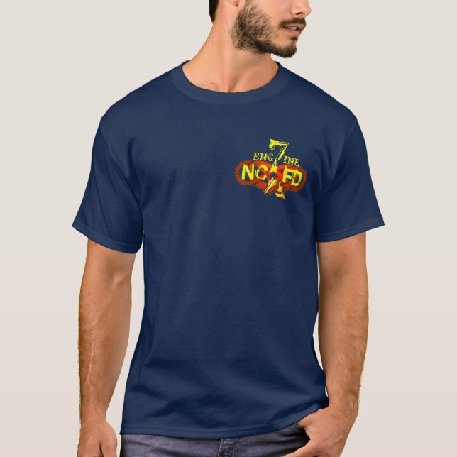 Camiseta dragón, NCFD, 7, MOTOR, Charleston del norte (Anverso)
