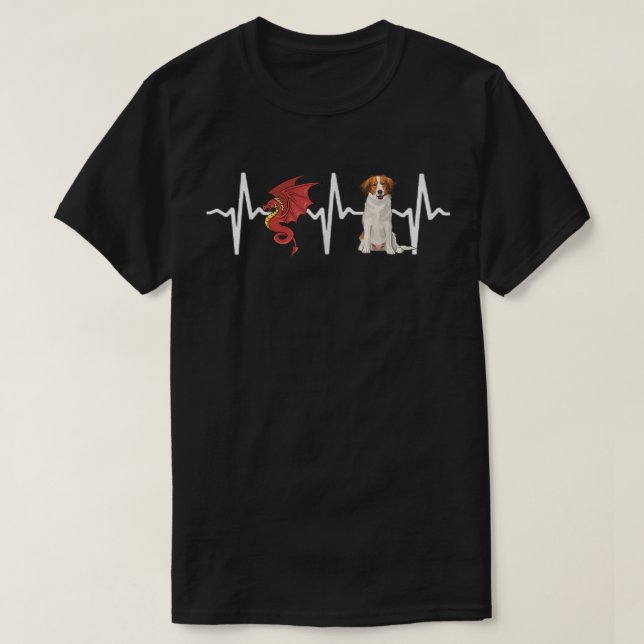 Camiseta Dragon Nederlandse Kooikerhondje Heartbeat Dog Lov (Diseño del anverso)