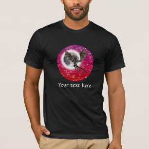 Camiseta Dragón Negro - Criatura Fantástica Mítica Cielo Ro