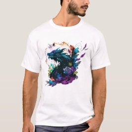 Camiseta Dragón Negro Kawaii