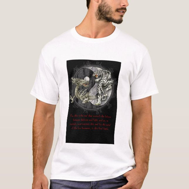 Camiseta Dragón negro/tigre blanco (Anverso)