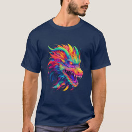 Camiseta Dragón NEON en colores brillantes y vivos