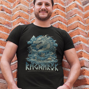 Camiseta Dragón nórdico vikingo Asatru Jörmungandr Ragnarok
