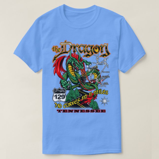 Camiseta Dragon North olina Tennessee (Diseño del anverso)