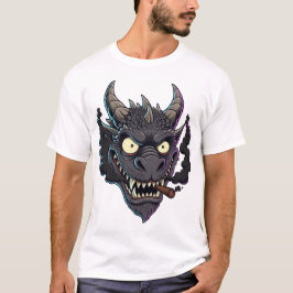 Camiseta Dragón Obsidiana Fumando