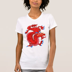 Camiseta Dragón Oriental Rojo