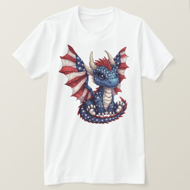 Camiseta Dragón Patriota (Anverso del diseño)