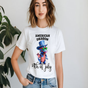 Camiseta Dragón patriótico en sombras