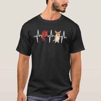 Camiseta Dragon Pembroke Welsh Corgi Heartbeat Dog