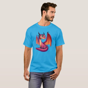 Camiseta Dragón personalizado morado/rojo