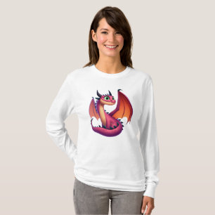 Camiseta Dragón personalizado morado/rojo