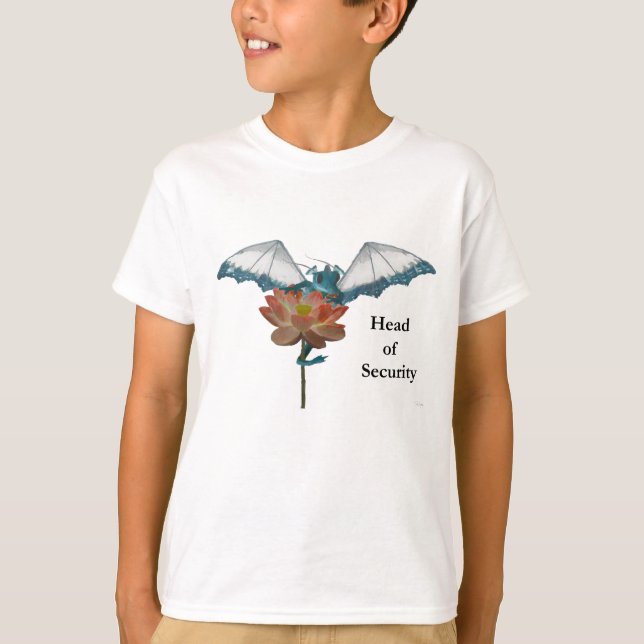 Camiseta Dragon Pez Alrededor De La Flor (Anverso)