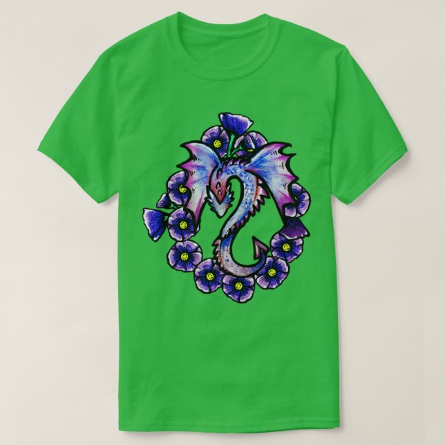 Camiseta Dragón púrpura (Diseño del anverso)