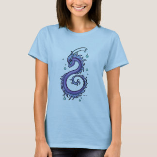 Camiseta Dragón púrpura del mar del tatuaje, Teresa L.