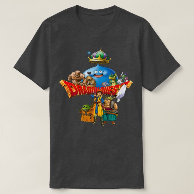 Camiseta Dragon Quest monstruo y héroes (Diseño del anverso)