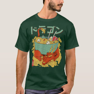Camiseta Dragon Ramen Anime Noodles Kawaii Japonés Japón