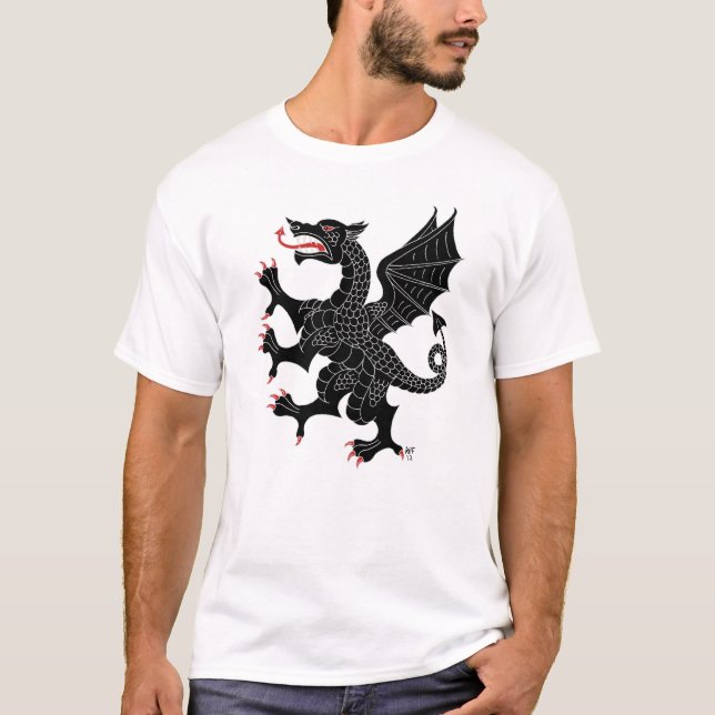 Camiseta Dragon Rampant Sable (Anverso)